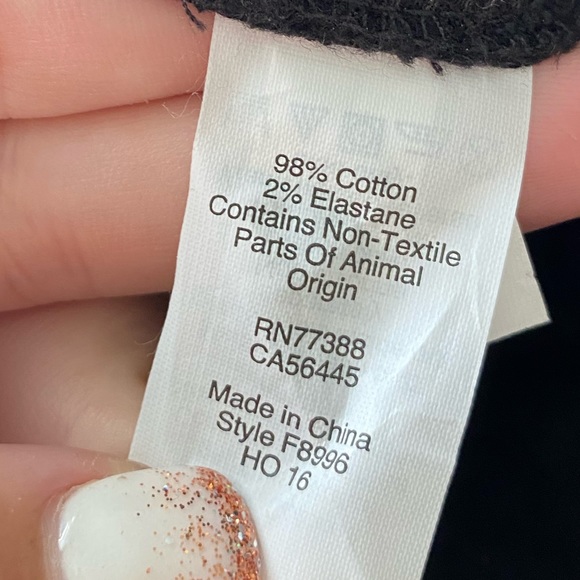 NWT Madewell Velour Black 9” High Riser Skinny Skinny Pants Women’s Size 25 - Picture 7 of 8